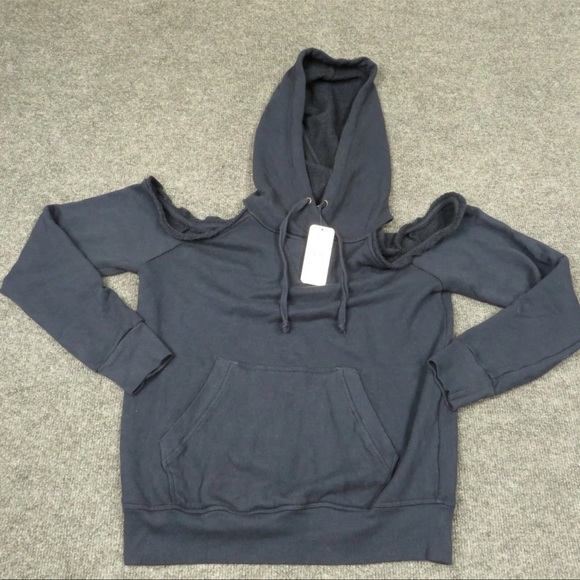 Splendid cut out hoodie. Navy blue size medium - Picture 1 of 8